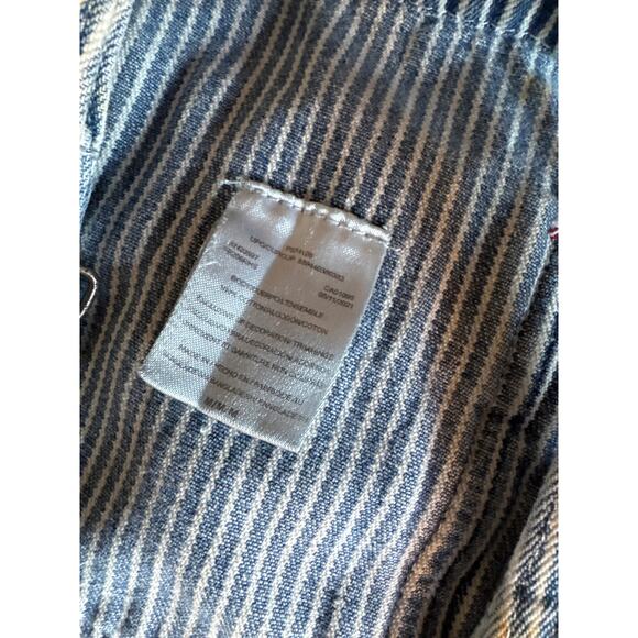 Vintage Dickies Hickory Striped Denim M Workwear Bib Overalls - Picture 2 of 10